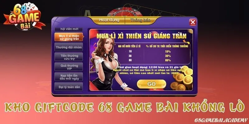 68 Game Bài 15 Kho giftcode khổng lồ